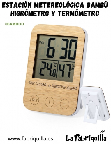 estacion-metereológica-higrómetro-termómetro-fabriquilla-alcala-bambu-personalizada-regalo original