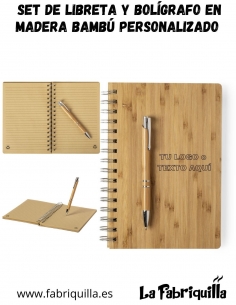 set-bolígrafo-libreta-bambu-madera-personalizado-fabriquilla-pirograbado-regalo-original