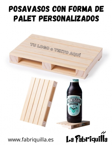 posavasos palet madera natural personalizados pirograbado regalo original fabriquilla