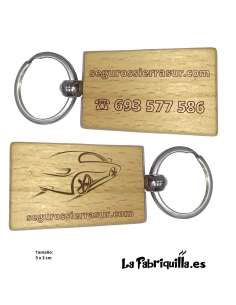 Llavero rectangular madera... 2