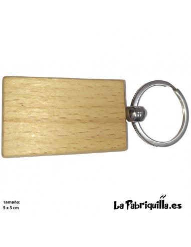 Llavero rectangular madera...
