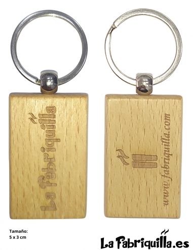 Llavero rectangular madera...