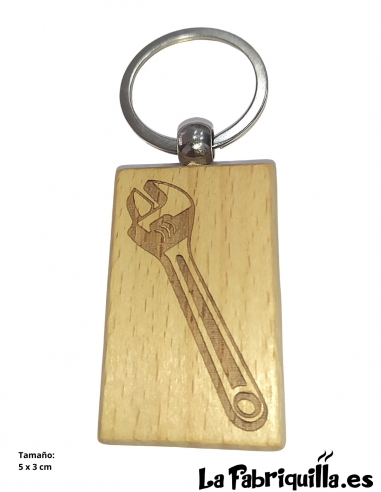 Llavero rectangular madera...