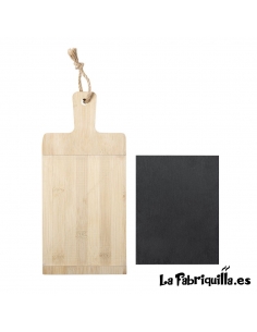 Tabla de Cortar en Madera Bambú y Pizarra La Fabriquilla 2