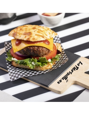 Tabla de Cortar en Madera Bambú y Pizarra La Fabriquilla