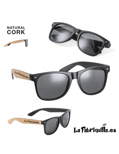 Gafas de Sol Scutel lentes tintadas, patillas corcho personalizadas con láser La Fabriquilla